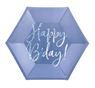 Imagen de Platos Happy Birthday Azul cartón 20cm (6 unidades)