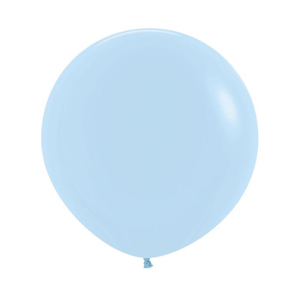 Imagen de Globos Azul Pastel 60cm Sempertex R24-640 (10)