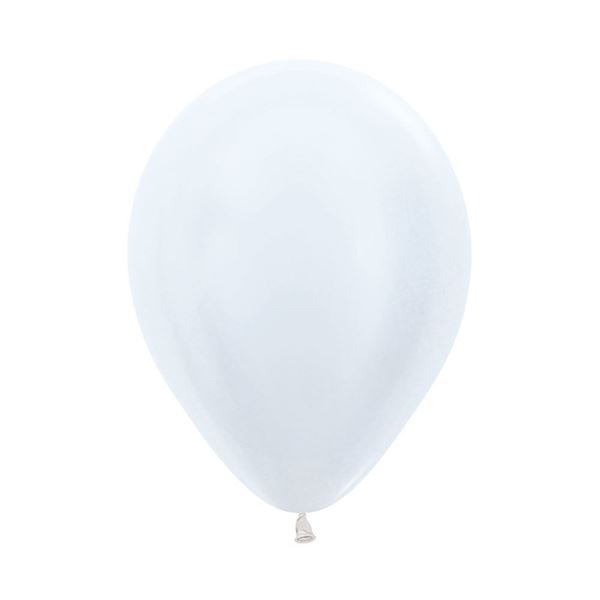 Imagen de Globos Blanco Satín 30cm Sempertex R12-405-12 (12)