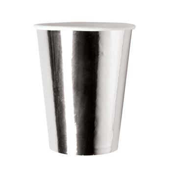 Imagens de Vasos Plateados Metal cartón 250ml (8 unidades)