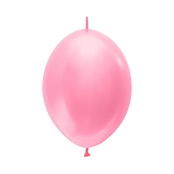 Imagen de Globos Rosa Satín 15cm Cadena Sempertex LOL6-409 (50)