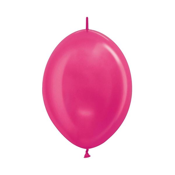 Imagen de Globos Fucsia Metal 15cm Cadena Sempertex LOL6-512 (50)