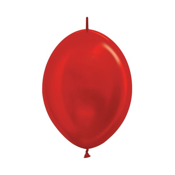 Imagen de Globos Rojo Metal 15cm Cadena Sempertex LOL6-515 (50)