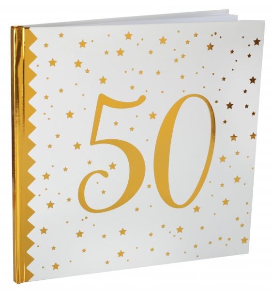 Libro de Firmas 50 Cumpleaños (24cm)✔️ por sólo 6.12 €. Envío en 24h.  Tienda Online. . ✓. Artículos de decoración  para Fiestas.