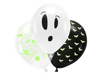 Imagens de Globos Halloween UV Mix látex 27cm (3uds)