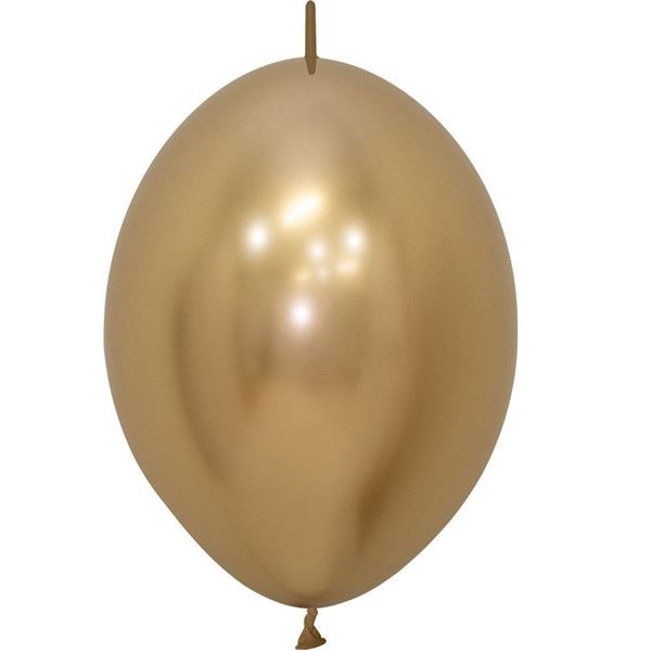 Imagen de Globos Réflex Dorados 30cm Cadena Sempertex LOL-970 (25)