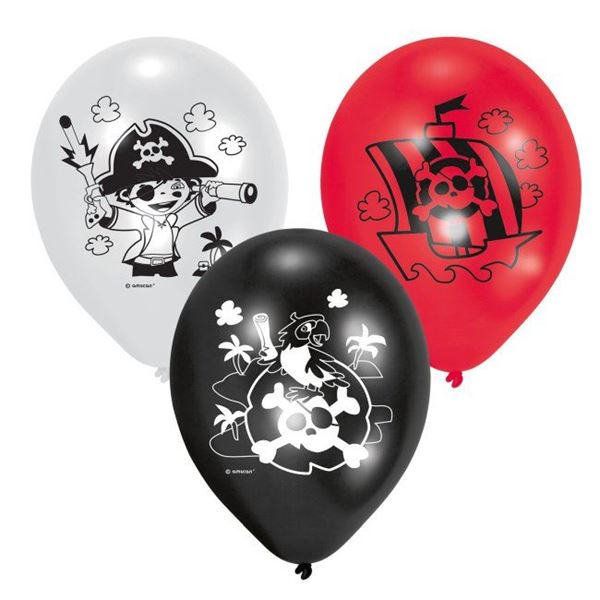 Imagens de Globos Piratas (6 uds.)