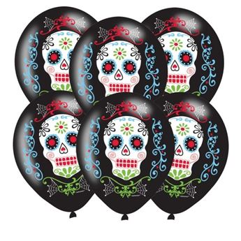 Imagens de Globos Catrina Día de los Muertos Látex (6 unidades)