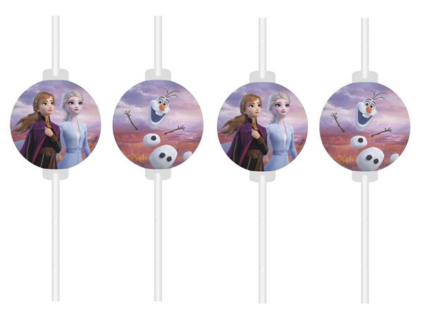 Imagen de Pajitas de Frozen papel (4 unidades)