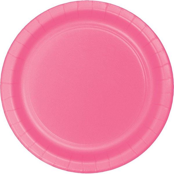 Imagen de Platos Rosa Celebrations cartón 23cm (8 uds.)