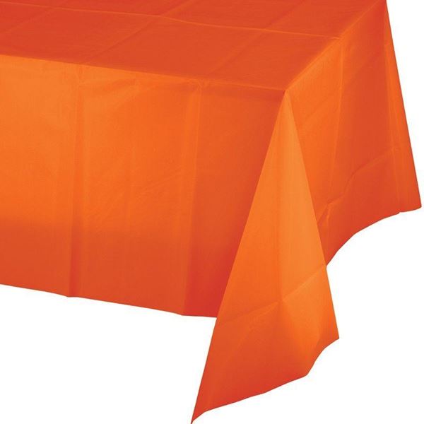 Imagen de Mantel Naranja Celebrations plástico (137cm x 274cm)