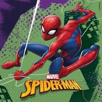 Imagen de Servilletas Spiderman Marvel papel 33cm (20 unidades)