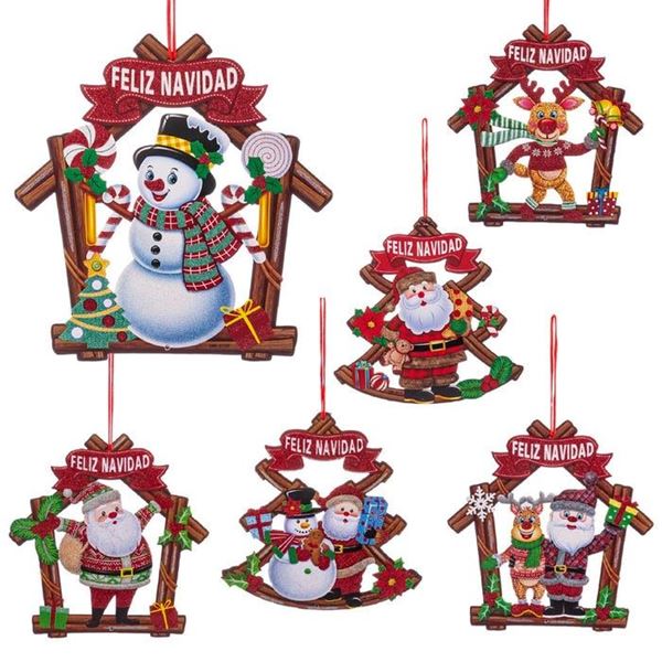 Imagen de Decorados Colgantes Figuras Navideñas Foam (30cm)