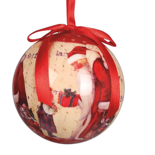 Imagen de Adorno Bolas Navideñas Santa Claus 6cm (6 unidades)