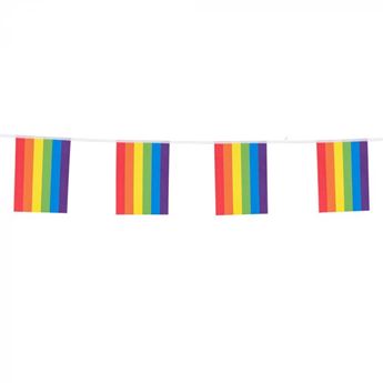 Imagen de Banderín Orgullo LGBT Rainbow papel (3m)