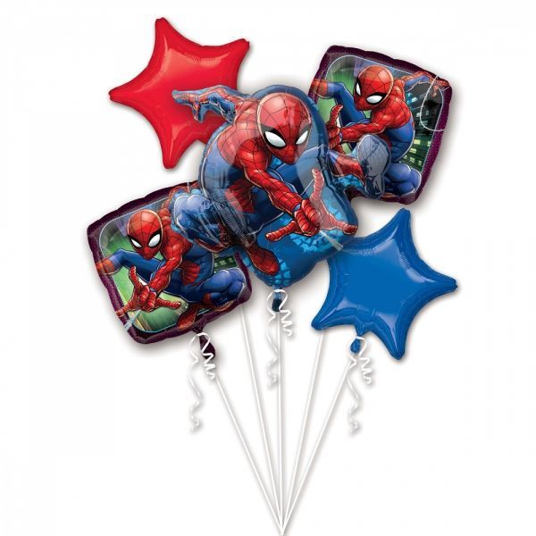 Bouquet de Globos Spiderman (5)✔️ por sólo 16,11 €. Envío en 24h. Tienda  Online. . ✓. Artículos de decoración para  Fiestas.