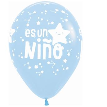 Picture of Globos Es un Niño Estrellas Látex (12 unidades)