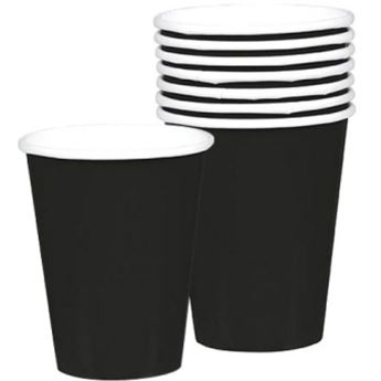 Imagens de Vasos Negros cartón 250ml (8 unidades)