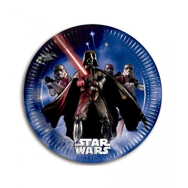 Imagens de Platos Star Wars Darth Vader cartón 20cm (8 unidades)