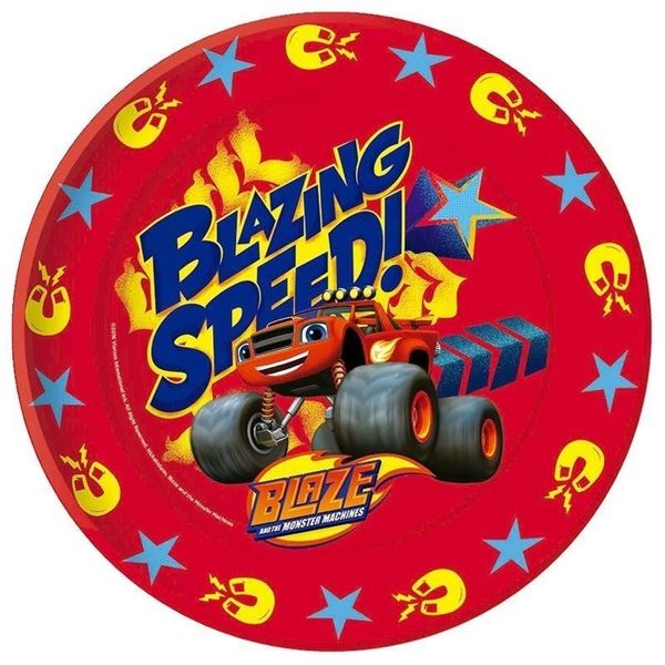 Imagen de Platos Blaze Speed plástico 22cm (8 unidades)