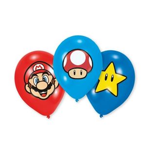 Imagens de Globos de Super Mario Bros Personajes Látex (6 unidades)