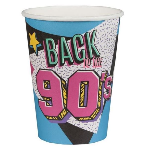 Imagen de Vasos Fiesta Años 90 cartón (10 unidades)