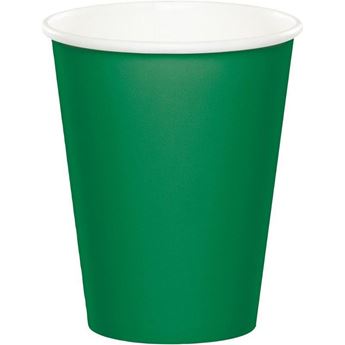 Imagen de Vasos Verdes cartón 250ml (8 unidades)