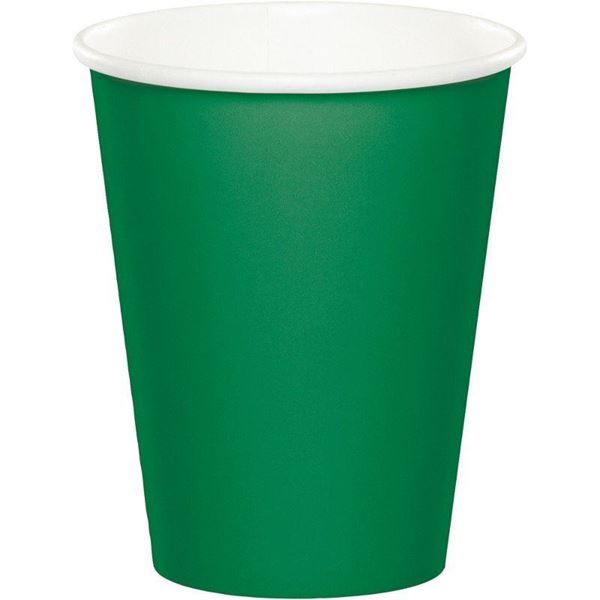 Imagen de Vasos Verdes Celebrations cartón 250ml (8 unidades)