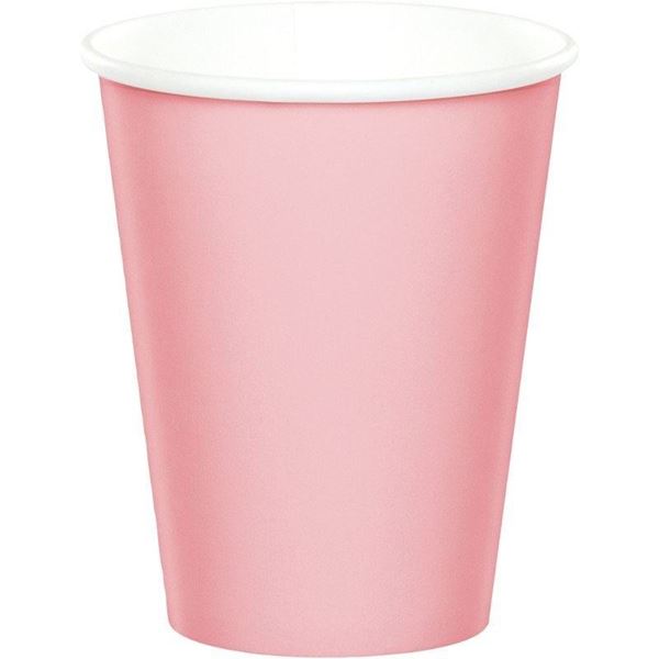 Imagen de Vasos Rosa Pastel cartón (8 unidades)