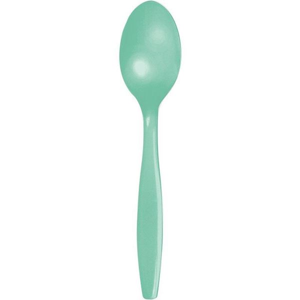 Imagen de Cucharas Verde Menta Premium Reutilizables (24 uds.)