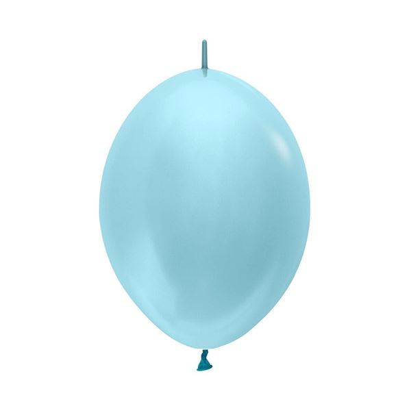 Picture of Globos Azules Satín 30cm Cadena Sempertex LOL-440 (25)