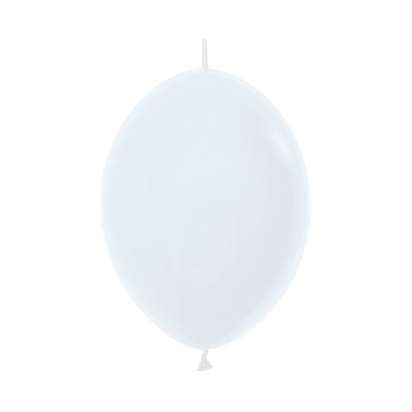 Picture of Globos Blancos Fashion Sólido 15cm Cadena Sempertex LOL6-005 (50)