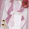 Imagen de Platos de Cartón Kintsugi Rosa con Detalles Dorados 23cm (8uds)