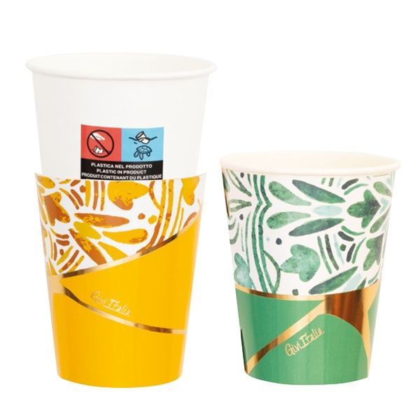 Picture of Vasos Kintsugi Verde y Amarillo cartón (8 uds)