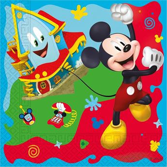 Imagen de Servilletas de Mickey Mouse Rock House papel 33cm (20 unidades)