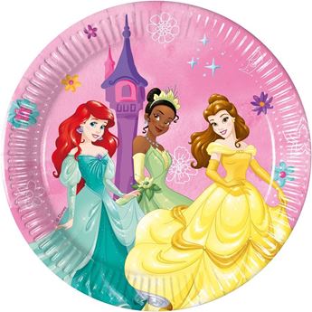 Imagen de Platos Princesas Disney Story cartón 19cm (8 unidades)