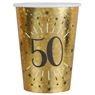 Imagens de Vasos 50 Cumpleaños Negro/Dorado cartón (10)