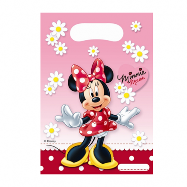 Imagen de Bolsas Minnie Mouse Margaritas plástico (6 unidades)