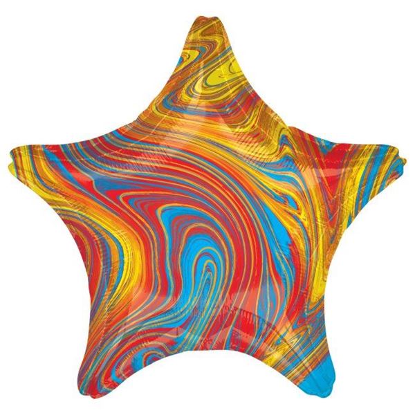 Imagen de Globo Estrella Marblez Multicolor (48cm)