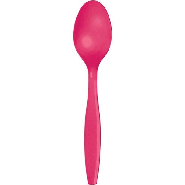 Imagens de Cucharas Fucsia Premium Reutilizables (24 uds.)