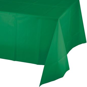 Imagens de Mantel Verde Esmeralda plástico (137cm x 274cm)