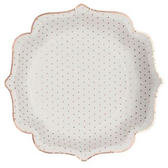 Picture of Platos Blancos Puntos Elegantes 21cm (10)