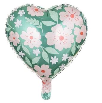 Imagen de Globo Corazón Flores (35cm)