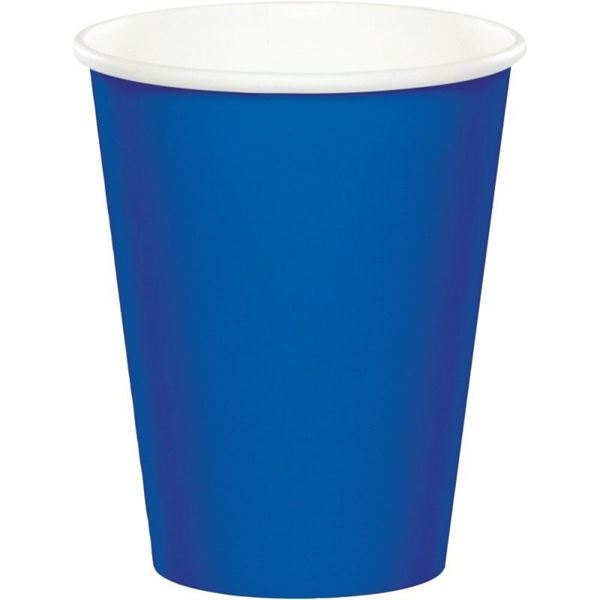 Imagen de Vasos Azul Cobalto cartón (8 unidades)