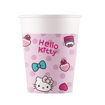 Imagen de Vasos de Hello Kitty Fashion cartón (8 unidades)