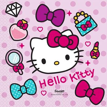 Imagen de Servilletas de Hello Kitty Fashion (20 uds)