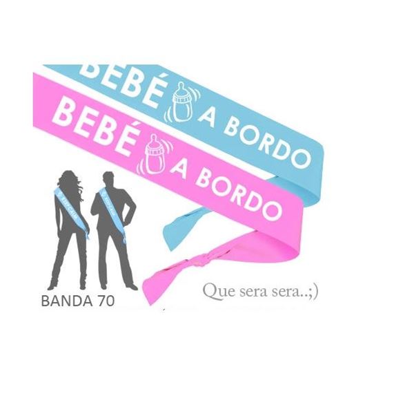 Imagen de Banda Bebé a Bordo Rosa Tela 