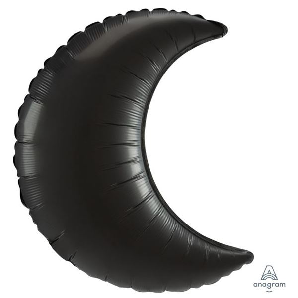 Imagen de Globo Luna Negro Onyx 66cm (3 unidades)