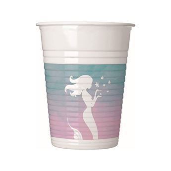 Imagens de Vasos Sirena Encantada plástico (8 unidades)