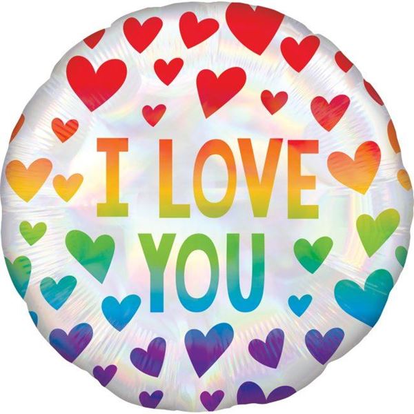 Imagen de Globo Arcoíris I Love You (45cm)